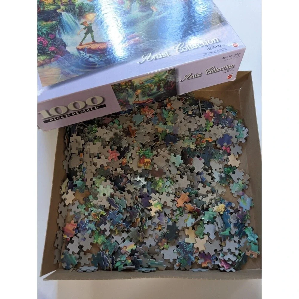 Vintage Disney Jigsaw Puzzle Du Bois Artist Collection Peter Pan 1000 Piece RARE - Picture 7 of 11